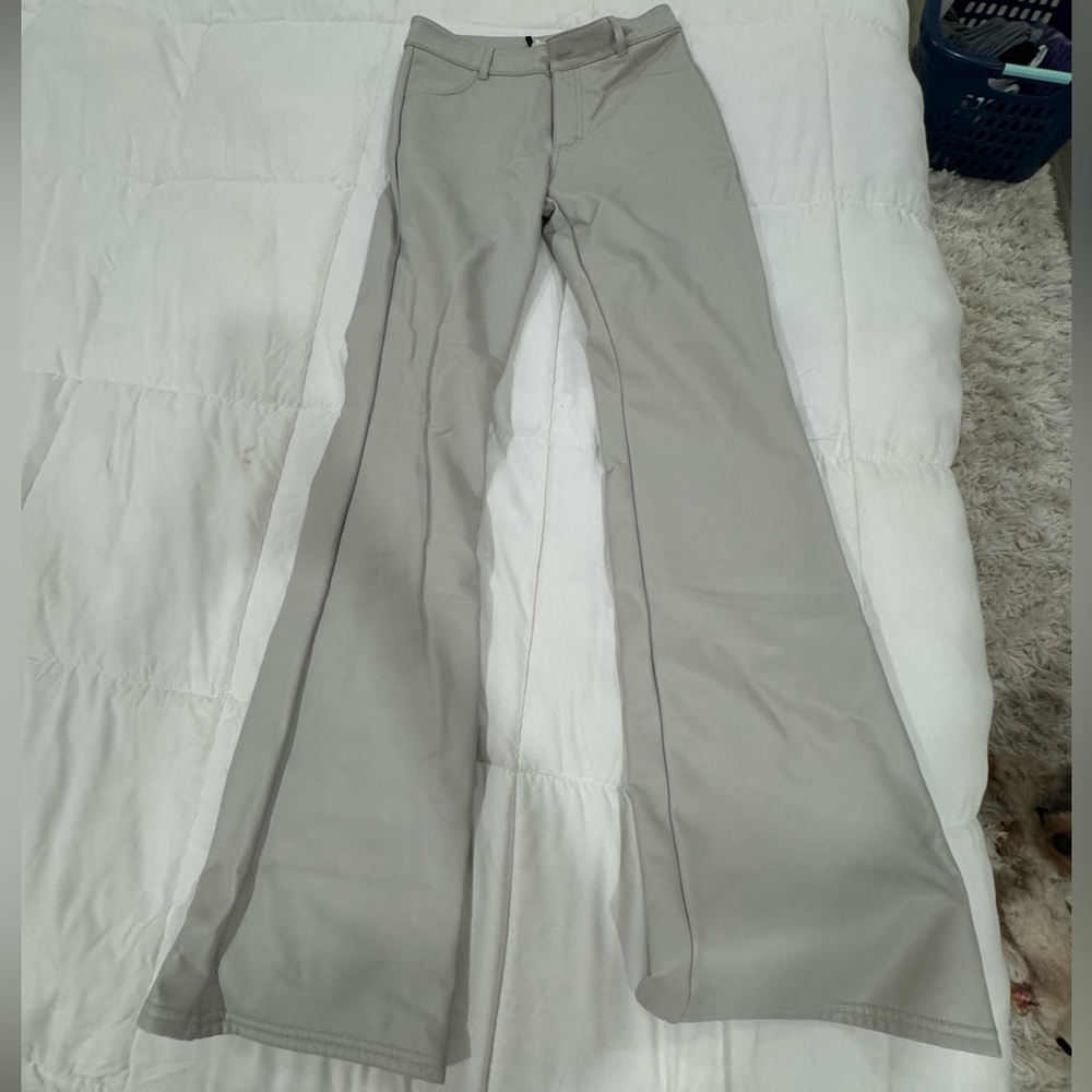 White calzedonia faux leather pants